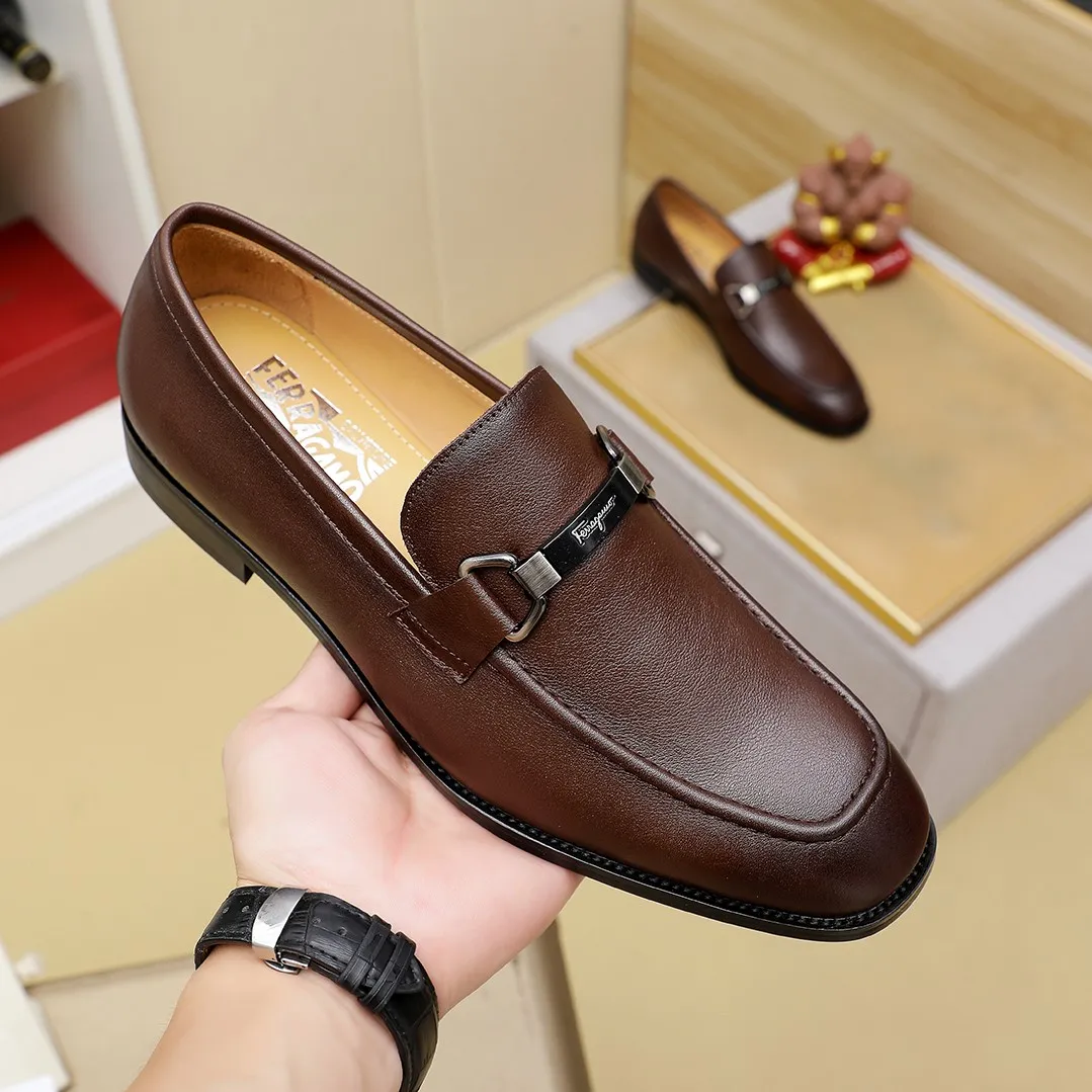 Men's shoes💰460🕷🕷[Ferragamo] Ferragamo's top men's business leather shoes💯Original copy of the official website, the upper is made of imported official website 1:1 material🍁Italian imported cowhide🇮🇹Imported cowhide lining. It’s definitely not made with ordinary craftsmanship, it’s the model used by celebrities! The factory’s craftsmanship is designed to create the most perfect shoes for trendy men! Colors available! Code number 38-44 (45.46 customized)......
